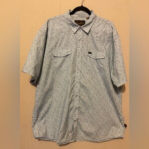Howler Bros Shirt Mens XXL Western Pearl Snap Button Up Cowboy Blue Yoke